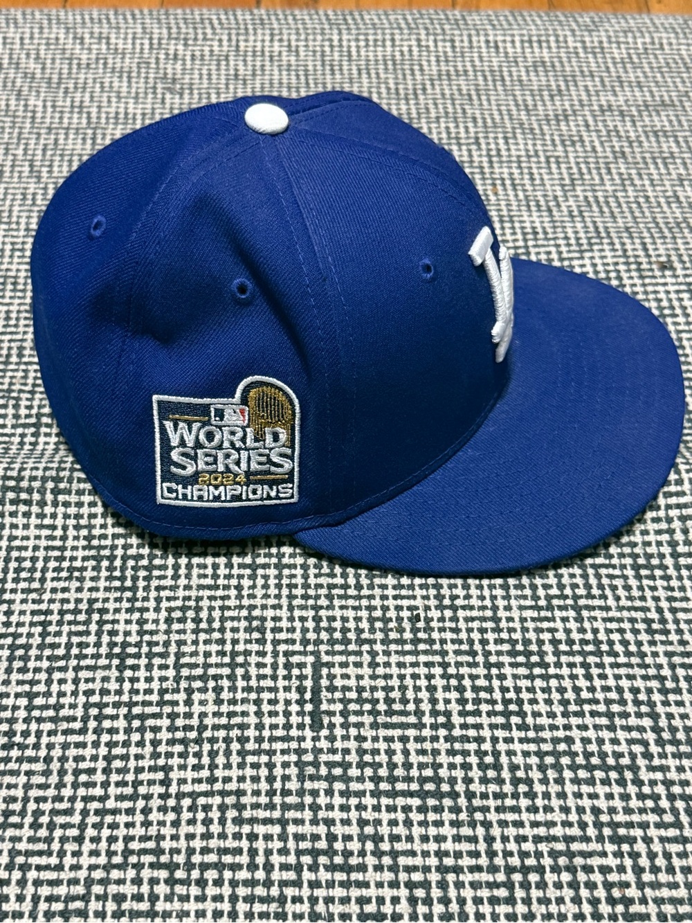 2024 World Series Los Angeles Dodgers Fitted Hat 7 1/8 Side Patch - Picture 2 of 6